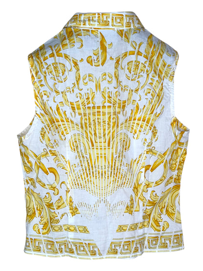 Camicia smanicata vintage Versace Jeans Signature – Barocco - Taglia S
