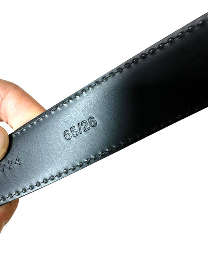 Versace - Cintura in pelle con fibbia Medusa dorata