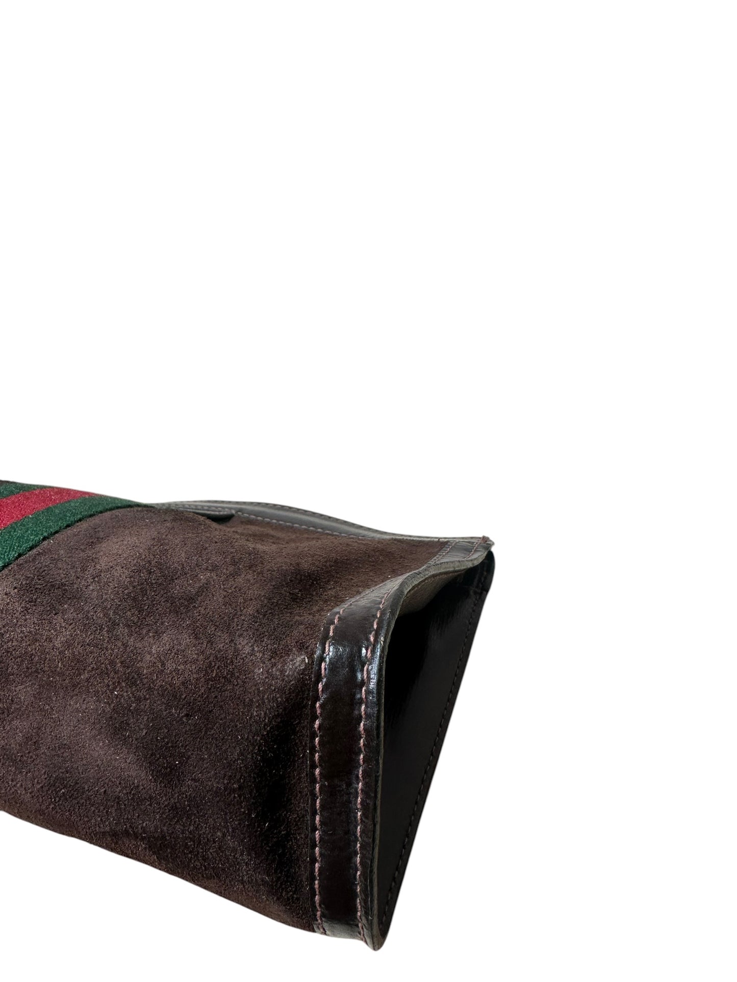 Gucci pochette vintage in pelle scamosciata