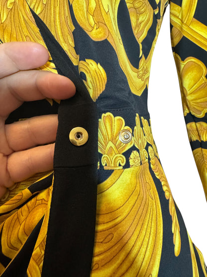 Abito Drappeggiato Heritage Print - Taglia 42