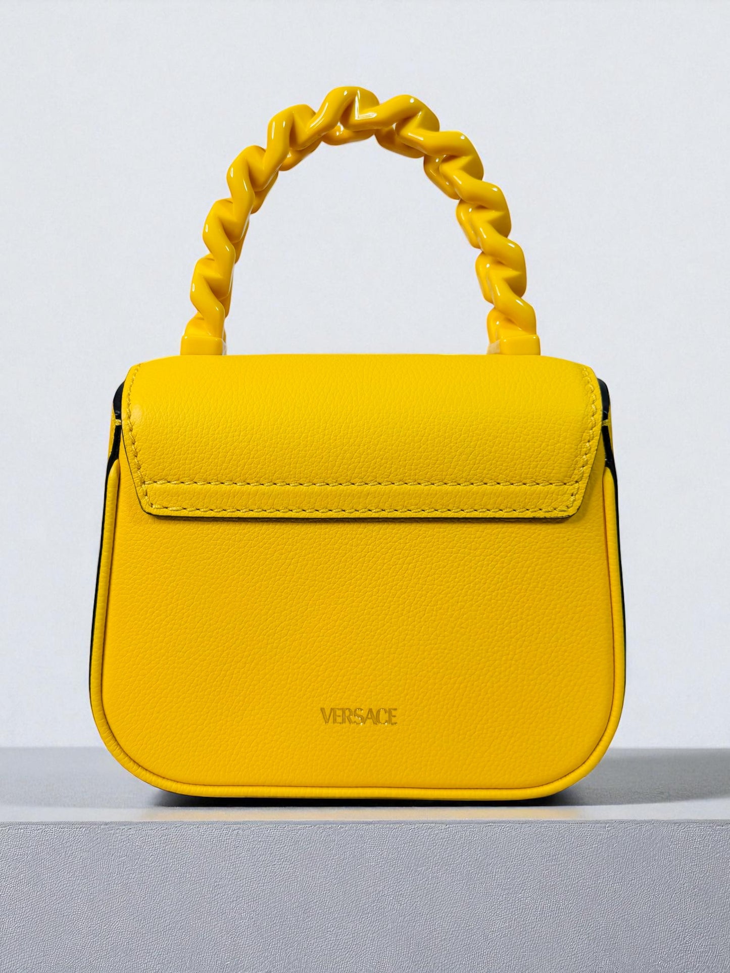 Versace La Medusa Mini Bag Gialla in Pelle