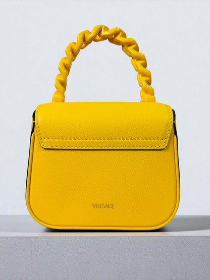 Versace La Medusa Mini Bag Gialla in Pelle