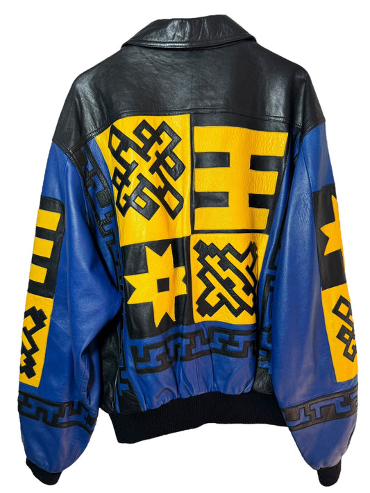 Giacca in pelle vintage Michael Hoban (XL)