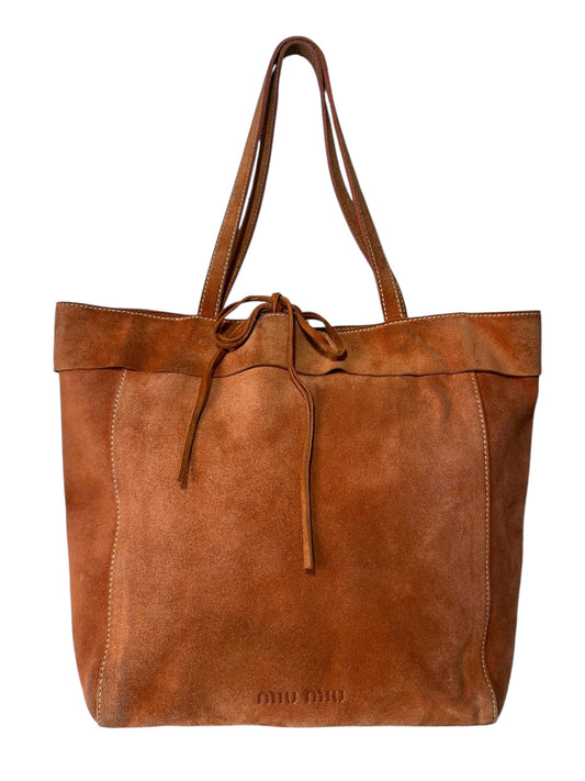 Miu Miu borsa mini tote in suede