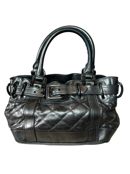 Burberry borsa in pelle metallizzata