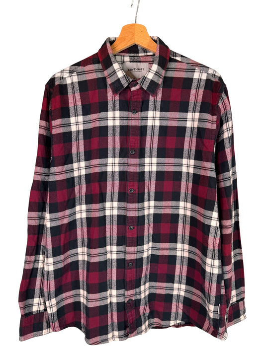 Camicia Carhartt Wip Lessing Shirt a quadri rosso nero cotone taglia L