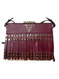 Prada borsa in pelle con frange