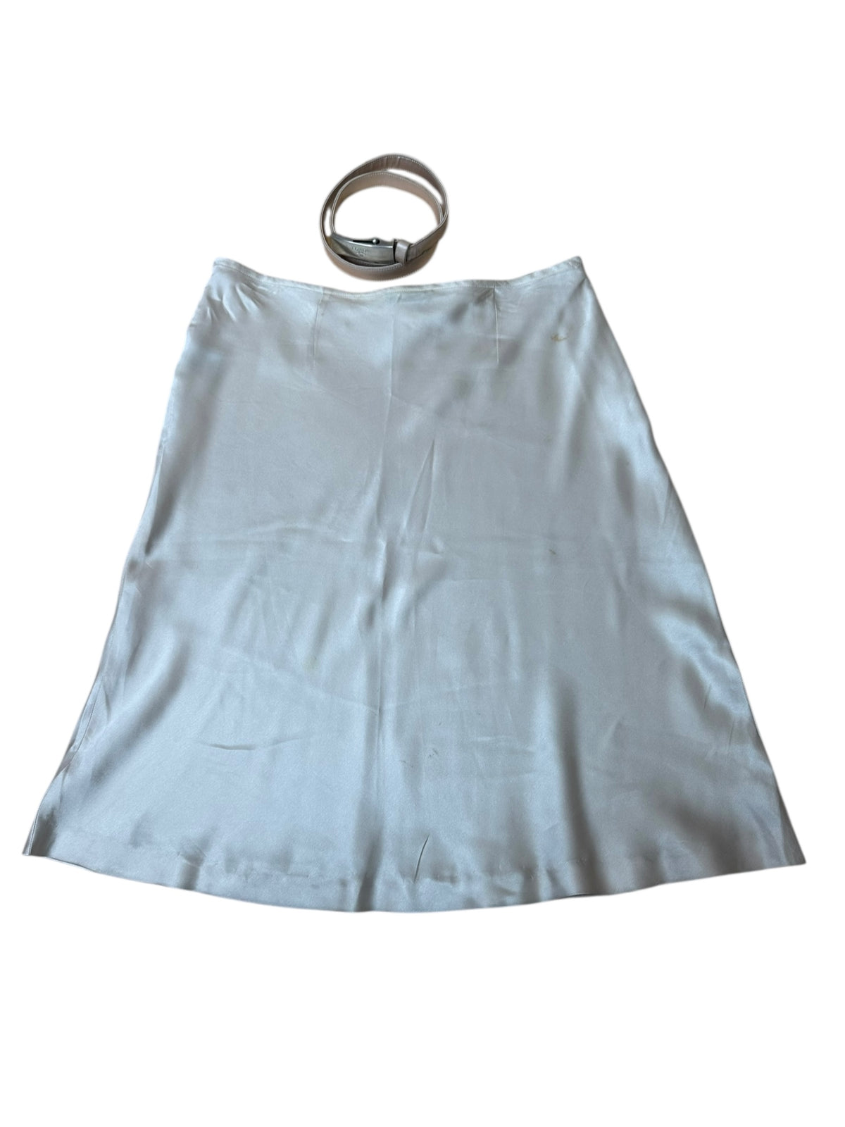 Prada gonna vintage in seta con cintura — foto 8