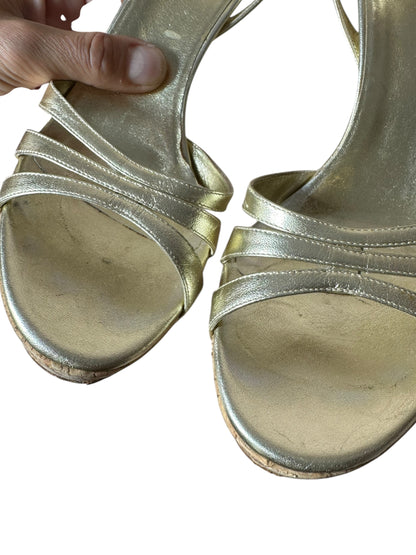 Gucci sandali vintage dorati (39)