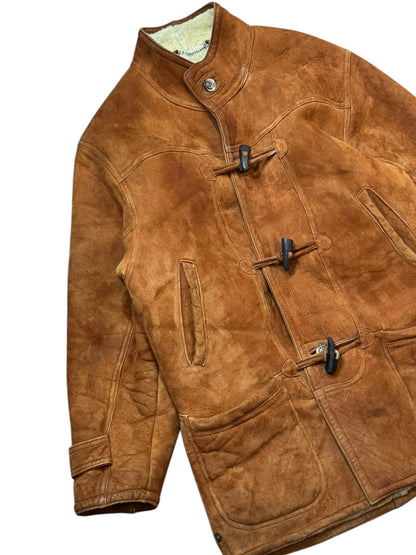 Giorgio Valenti giacca montone shearling vera pelle marrone tg 48 — foto 8