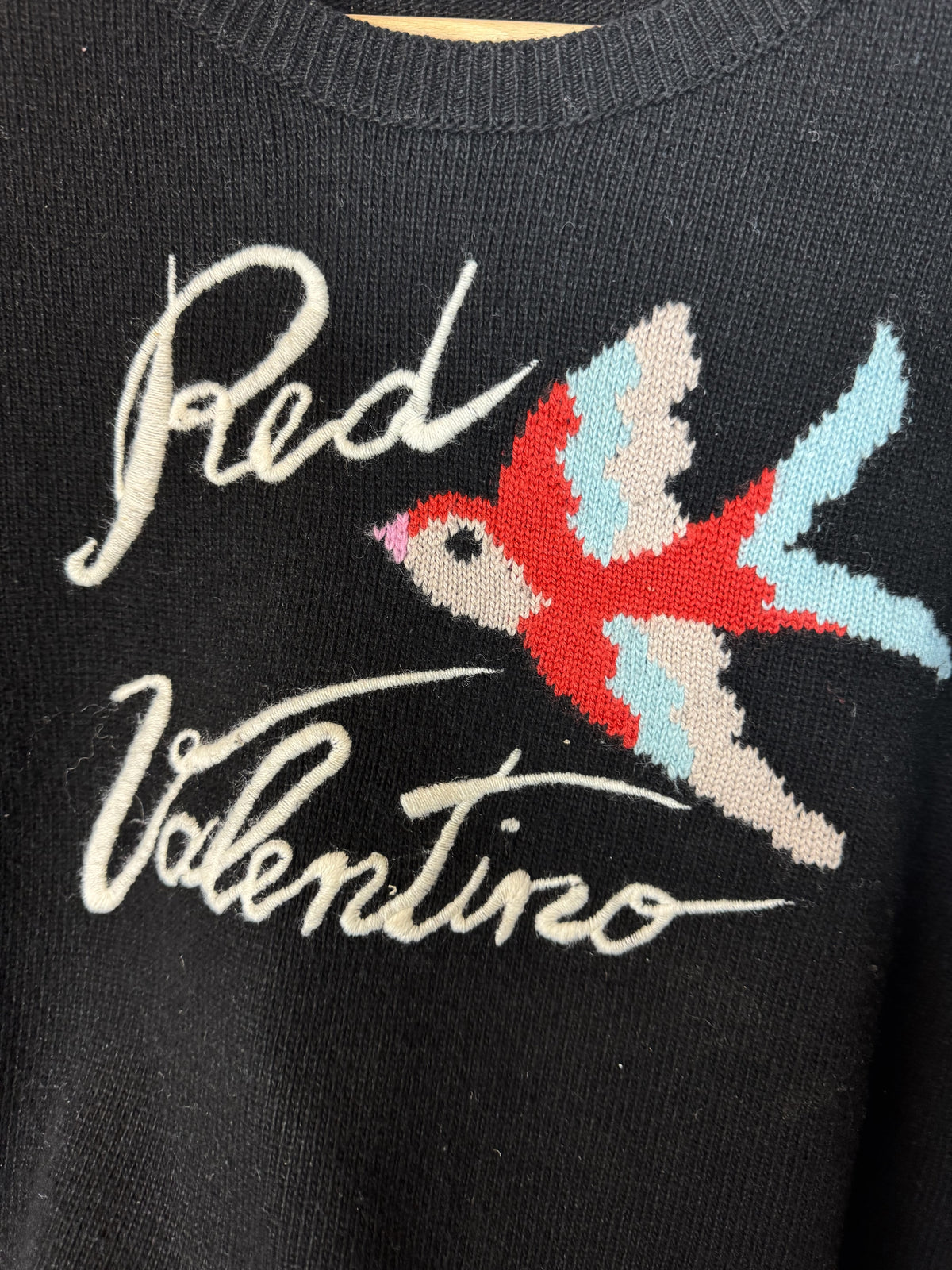 RED VALENTINO - Maglione in Lana con Motivo Ricamato di — foto 2