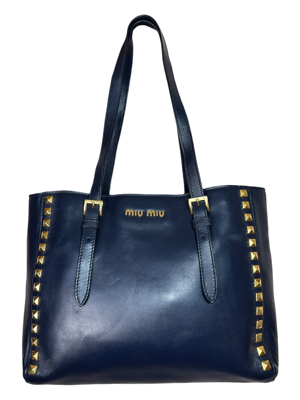 Miu Miu borsa in pelle con borchie