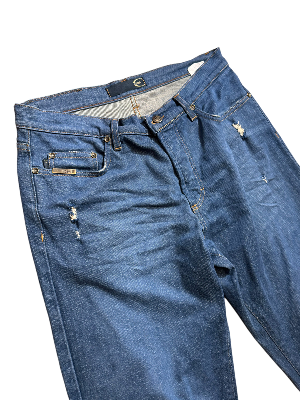 Jeans Just Cavalli uomo blu distressed Made in Italy taglia 33 — foto 2