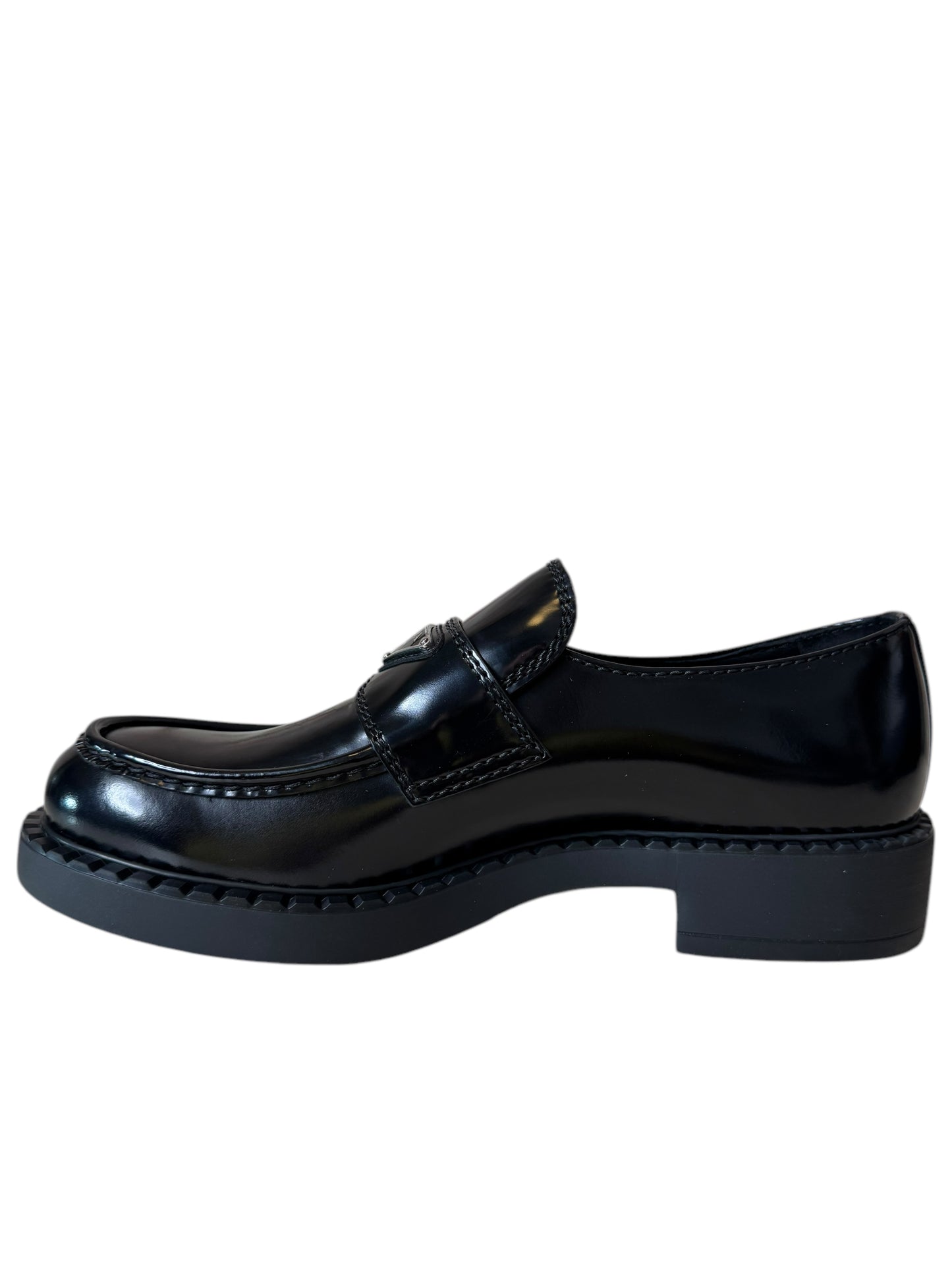 Prada mocassini in Pelle Spazzolata Nera Uomo - Taglia 9.5 UK (43,5 EU)