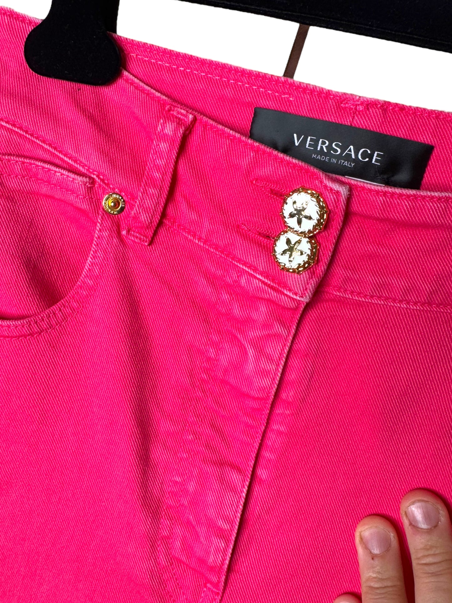 Pantaloni Donna VERSACE a Zampa Rosa – Tg. 26 – Made in Italy
