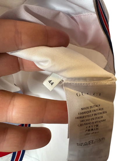 Gucci camicia bowling ricami squalo cotone Made in Italy - taglia 44