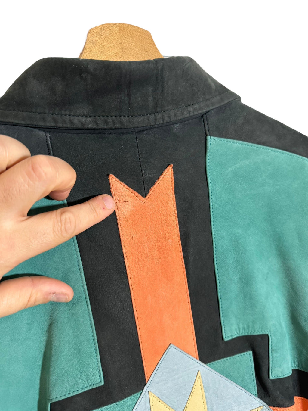 Giacca in pelle vintage Michael Hoban — foto 9