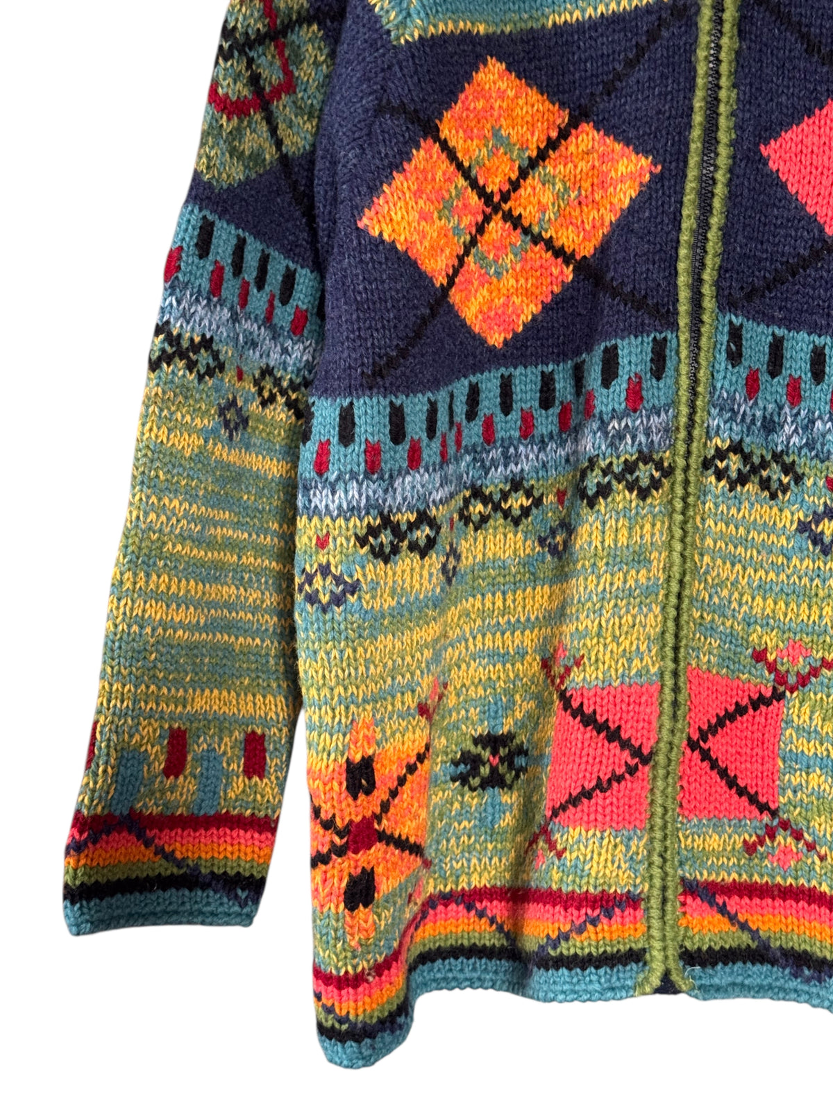 Cardigan Knitwear S. Moritz Vintage 100% Shetland – Zip — foto 4