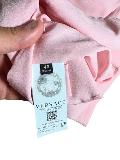 Gonna Tubino VERSACE Rosa Cipria con Drappeggio