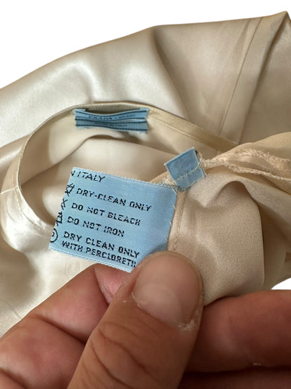 Prada gonna vintage in seta con cintura (M)