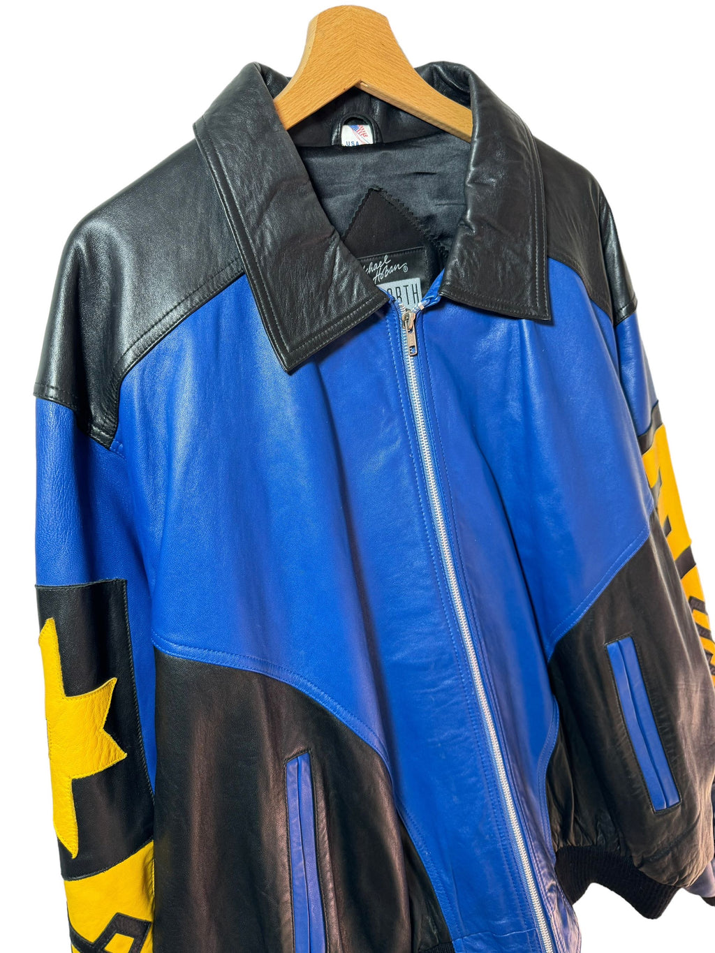 Giacca in pelle vintage Michael Hoban — foto 3