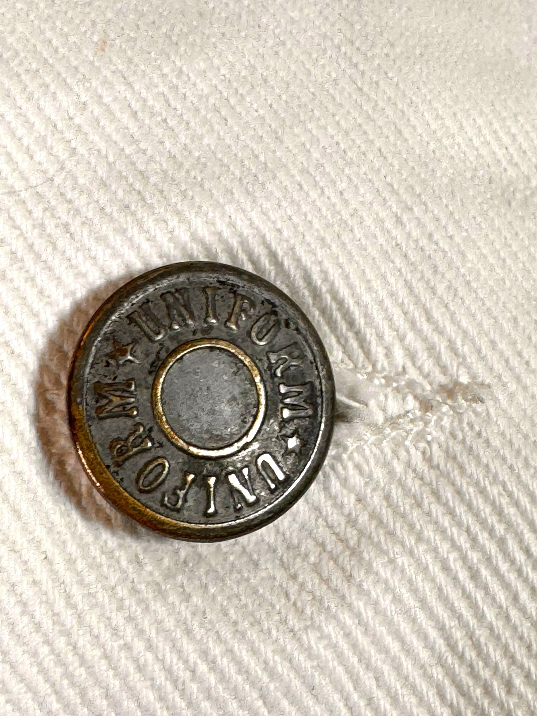 Giacca denim bianca Uniform 751-K vintage con patch ricamata — foto 6