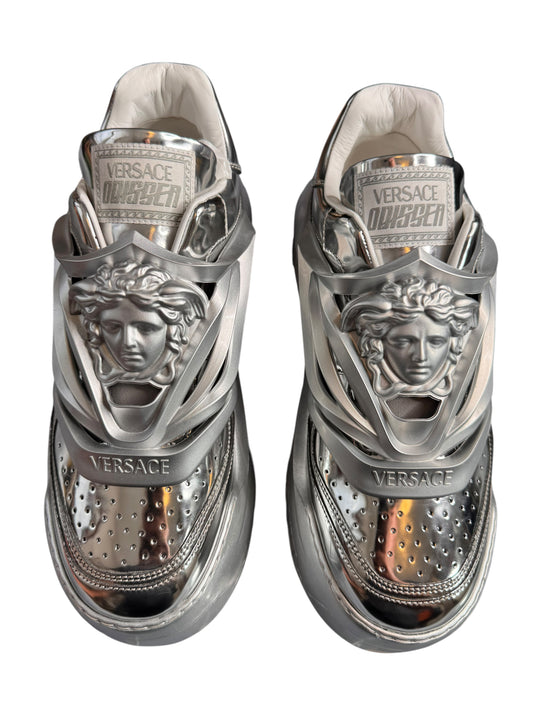 Versace Odissea Sneakers Argento Laminato Medusa - taglia 44 - *difetto