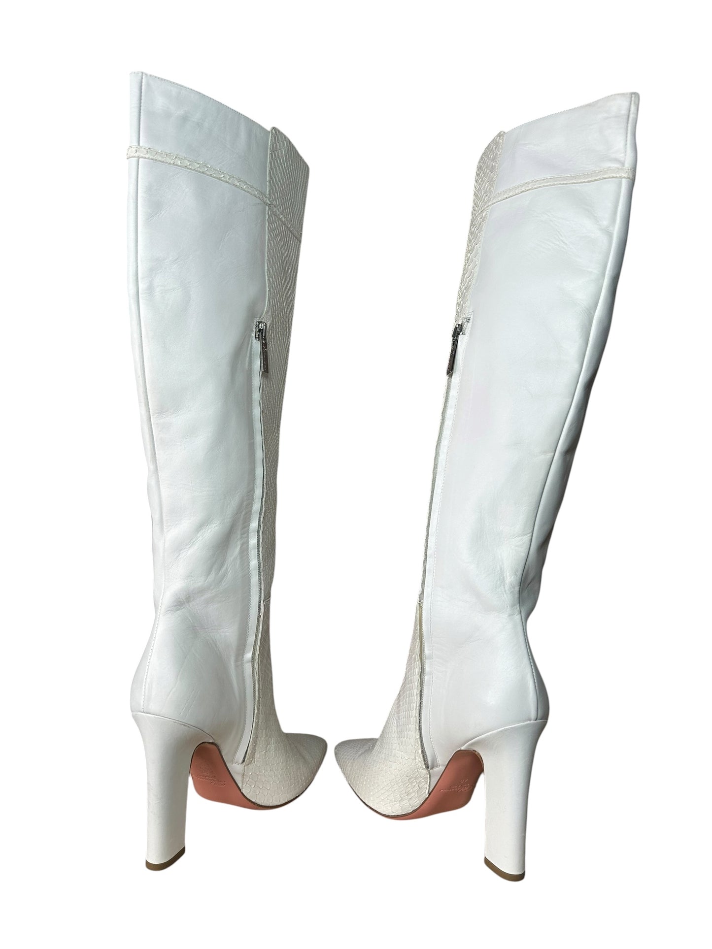 Blumarine stivali in pelle e pitone (40)