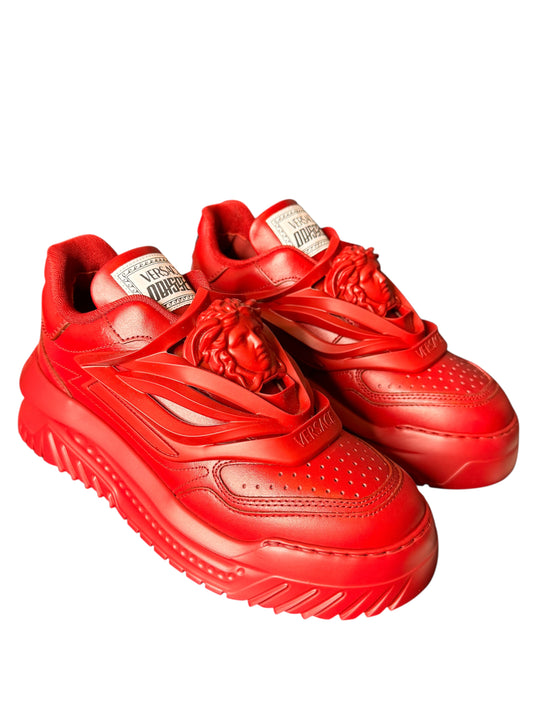 Versace odyssey sneakers rosse pelle medusa platform tg 39 nuove.