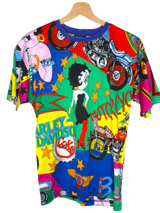 T-shirt Versace Vintage Harley Davidson Betty Boop – Made in Italy – Taglia M