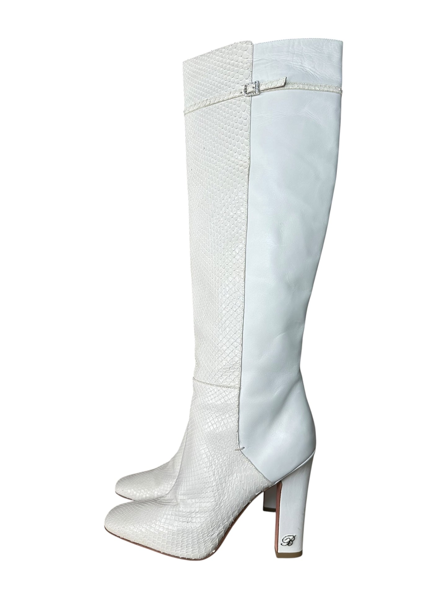 Blumarine stivali in pelle e pitone (40)