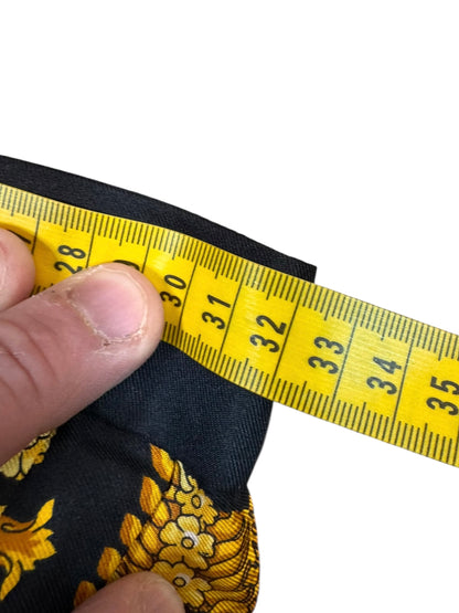 Gonna Versace seta twill stampa barocco oro taglia 38 Medusa — foto 10