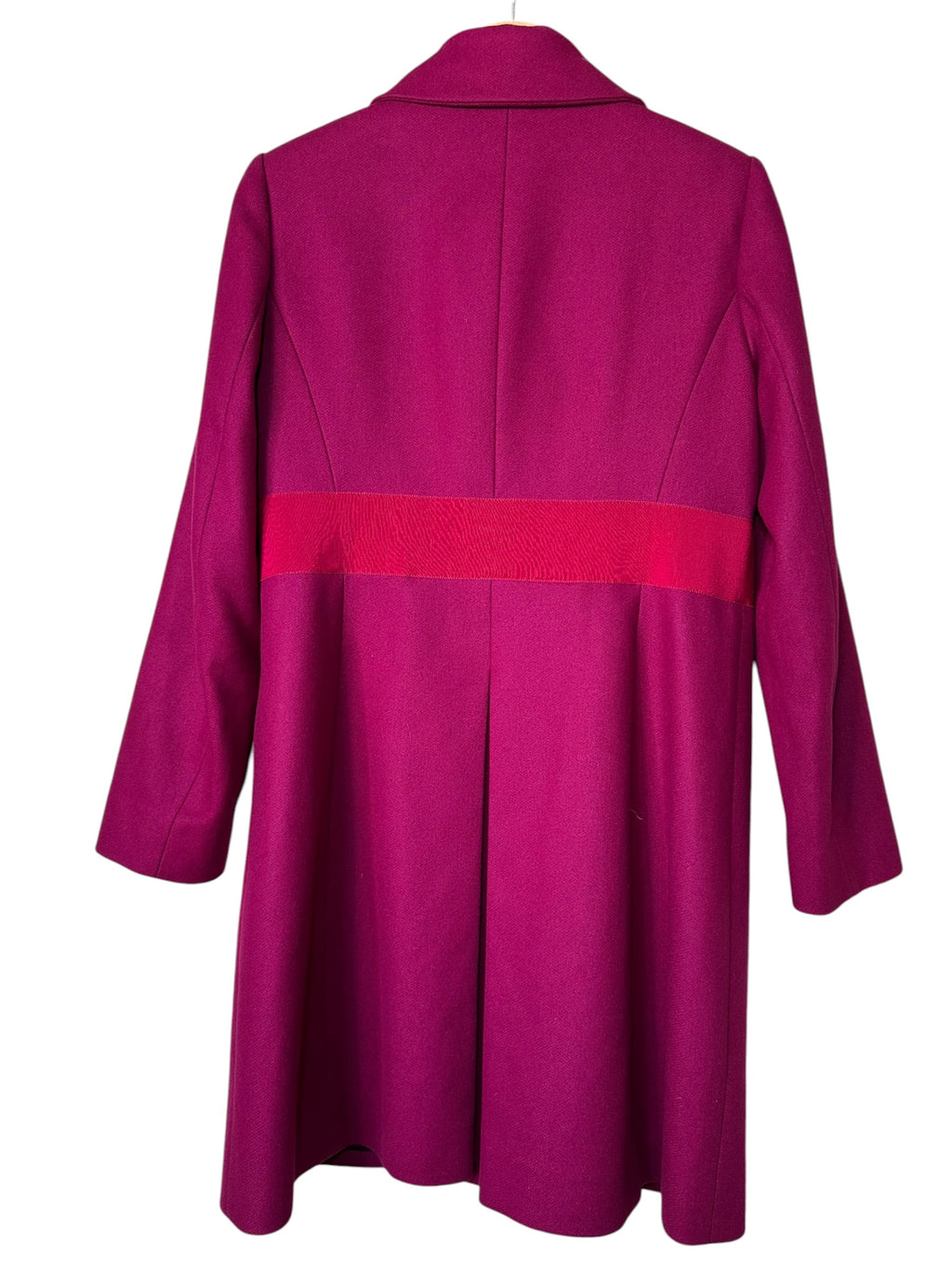 RED Valentino – Cappotto fucsia in lana con fiocco