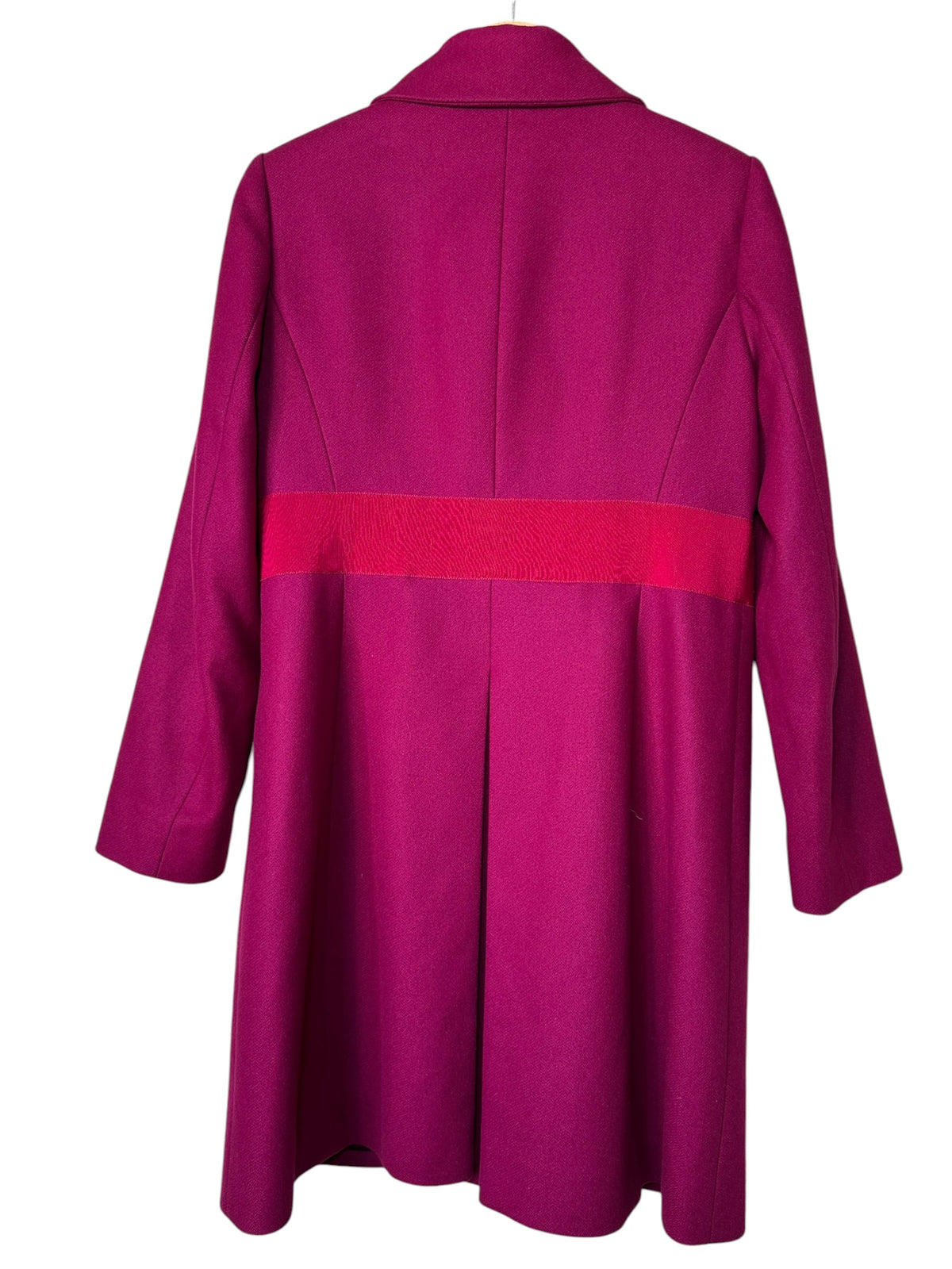 RED Valentino – Cappotto fucsia in lana con fiocco