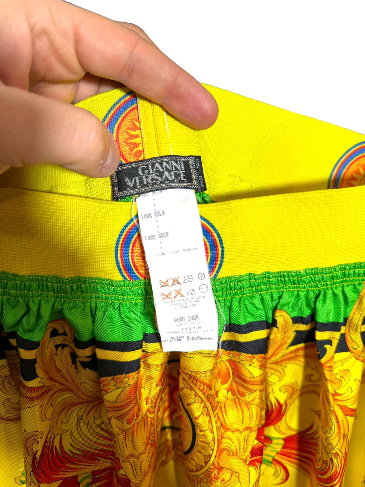Abito Gianni Versace vintage seta Sole Barocco giallo - TG 40- NWT — foto 6