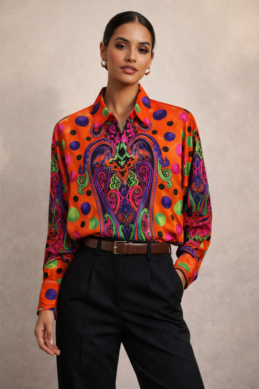 Gianni Versace camicia vintage anni 90s in seta