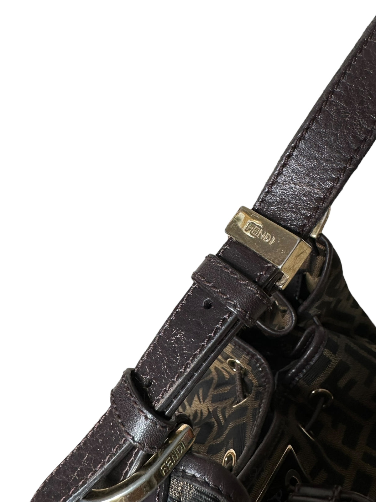 Fendi borsa hobo vintage in tela FF — foto 12