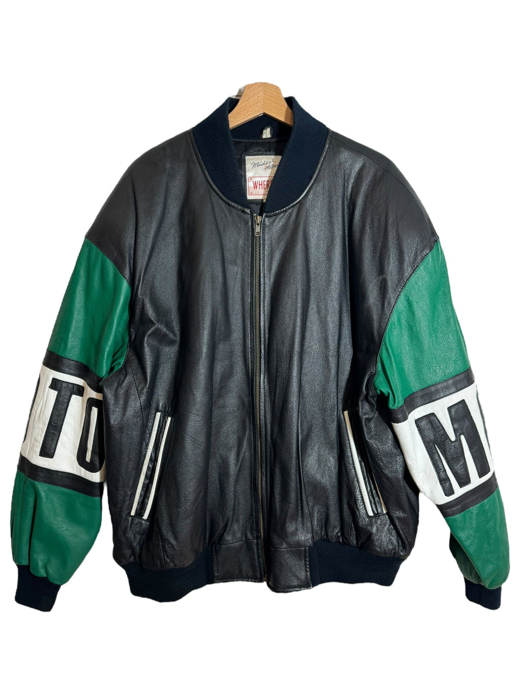 Giacca in pelle vintage Michael Hoban — foto 2