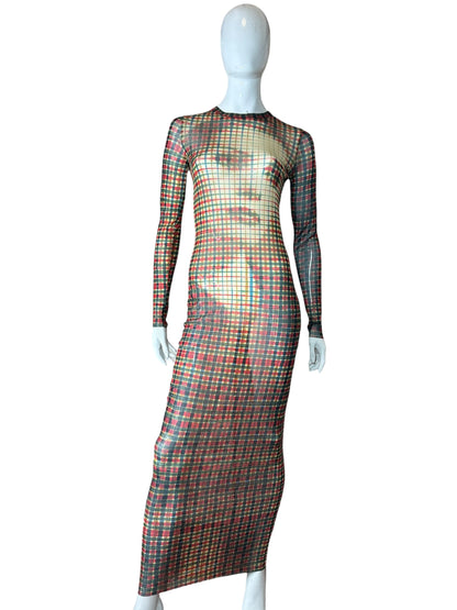 Jean Paul Gaultier maxi abito stampato (M)