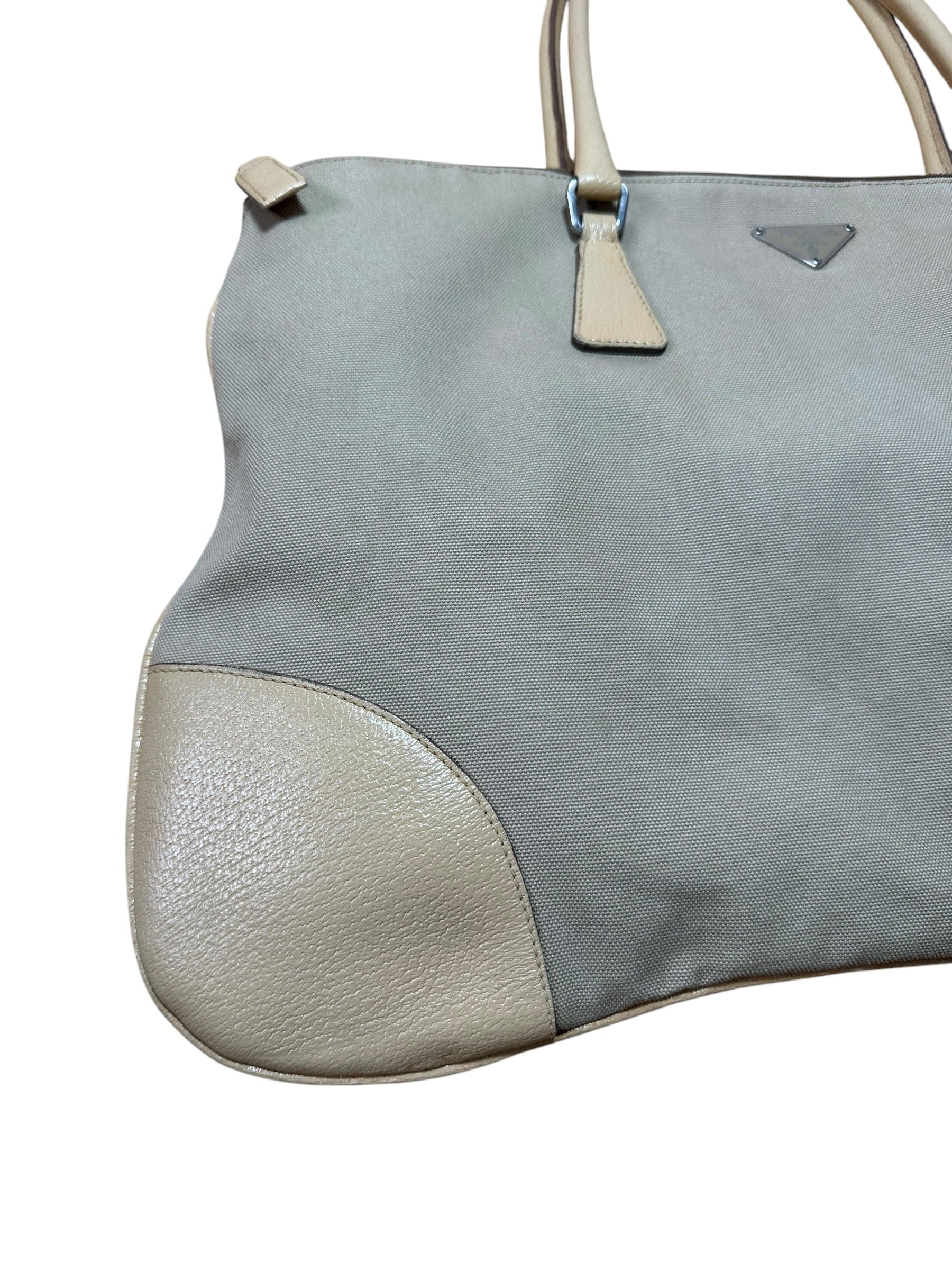 Prada borsa vintage in tela e pelle — foto 3