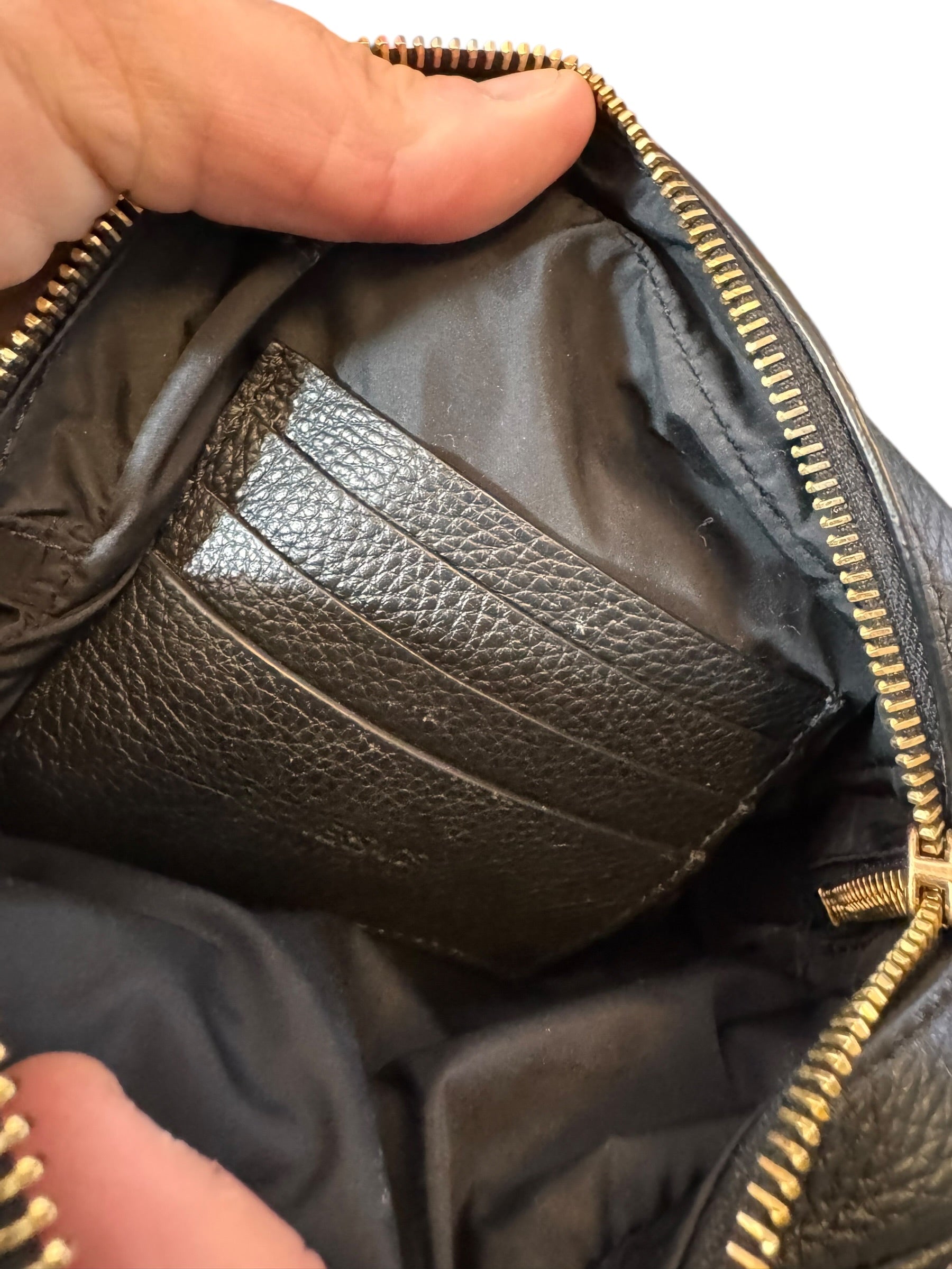 Borsa tracolla Versace pelle nera Medusa oro Greca — foto 6