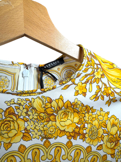 Body Versace Baroque Donna Taglia 42 in Seta Stampata – Nuovo con Etichette