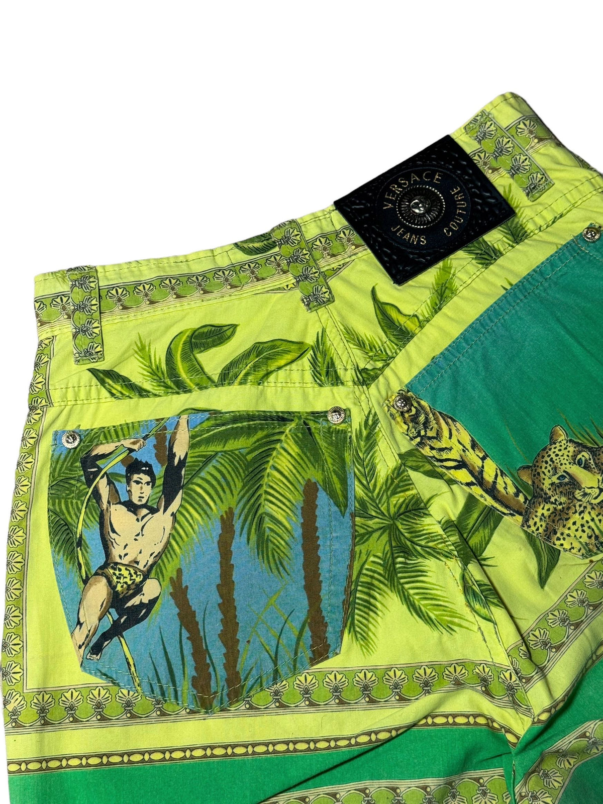 Versace pantaloni vintage stampa Tarzan in cotone — foto 10