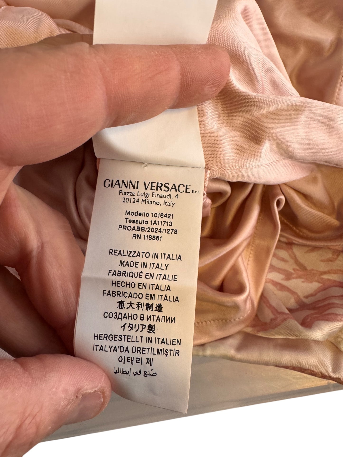 Gonna Versace stampa marina con Medusa gioiello – TG 38 IT