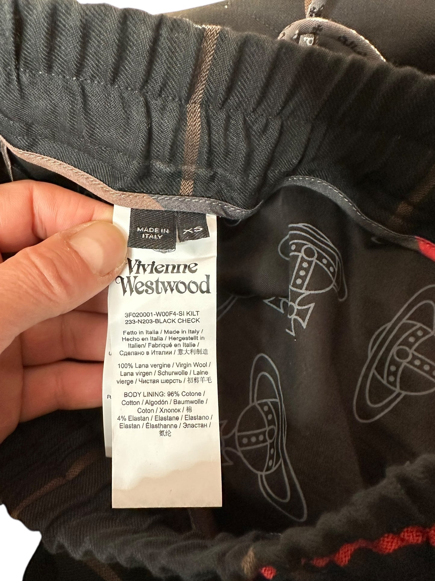 Vivienne Westwood mini kilt unisex