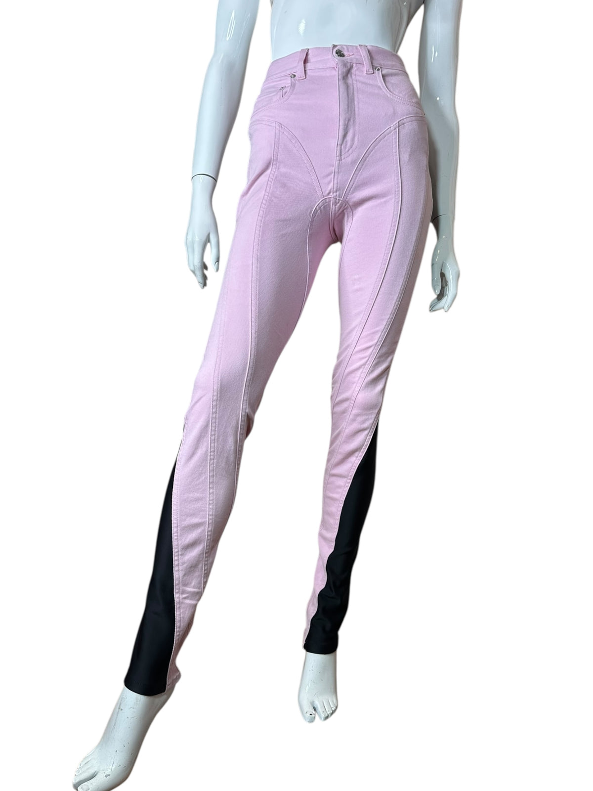 Mugler jeans con inserti