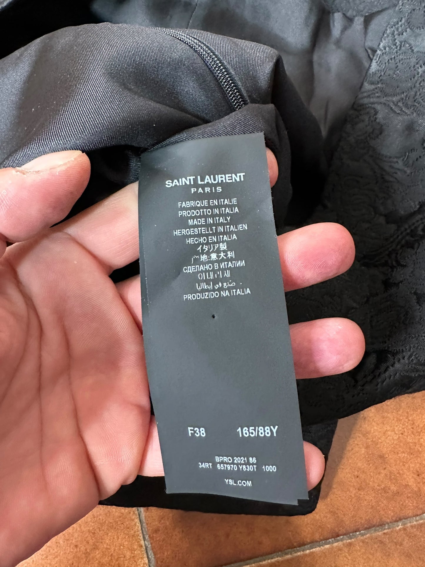 Saint Laurent mini abito in broccato — foto 10