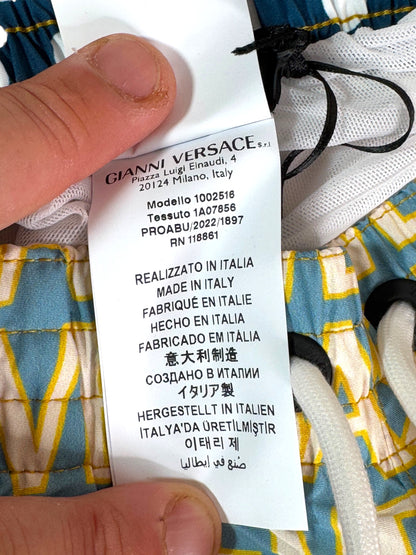 Costume da bagno uomo VERSACE stampa logo pois Medusa Tg 3