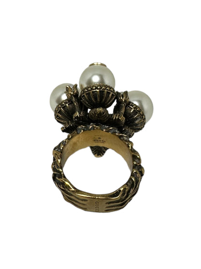 Gucci anello con perle