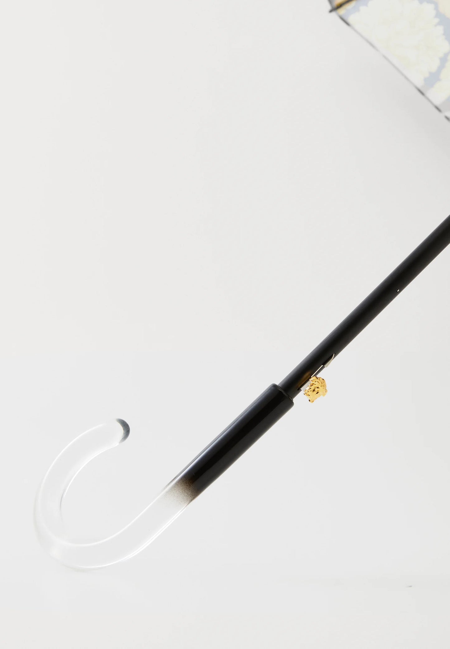 Ombrello Versace barocco Medusa oro nero manico trasparente — foto 4